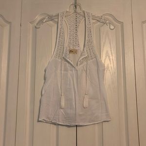 Hollister white tank top